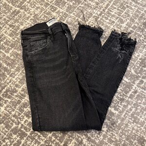 AGolde Black Sophie Crop Skinny Jeans